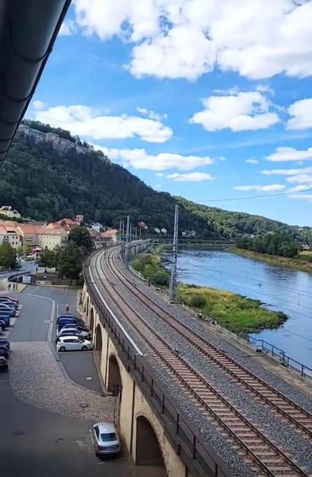 Wohnung Elbblick Königstein an der Elbe Kültér fotó